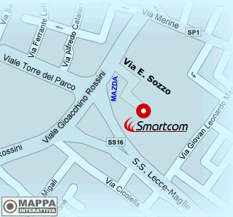 Ci troviamo in via Enzo Sozzo N� 20, strada parallela a viale Rossini Vicino l' Autoconcessionaria MAZDA ed il Bar KIRIOS