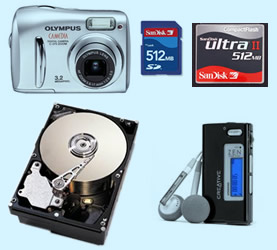 Recuperiamo i dati della tua fotocamera digitale, hard disk e lettore mp3